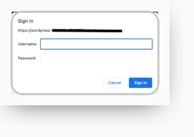HTTP Basic Authentication username and password prompt