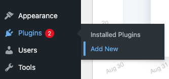 WordPress Add New Plugin screen