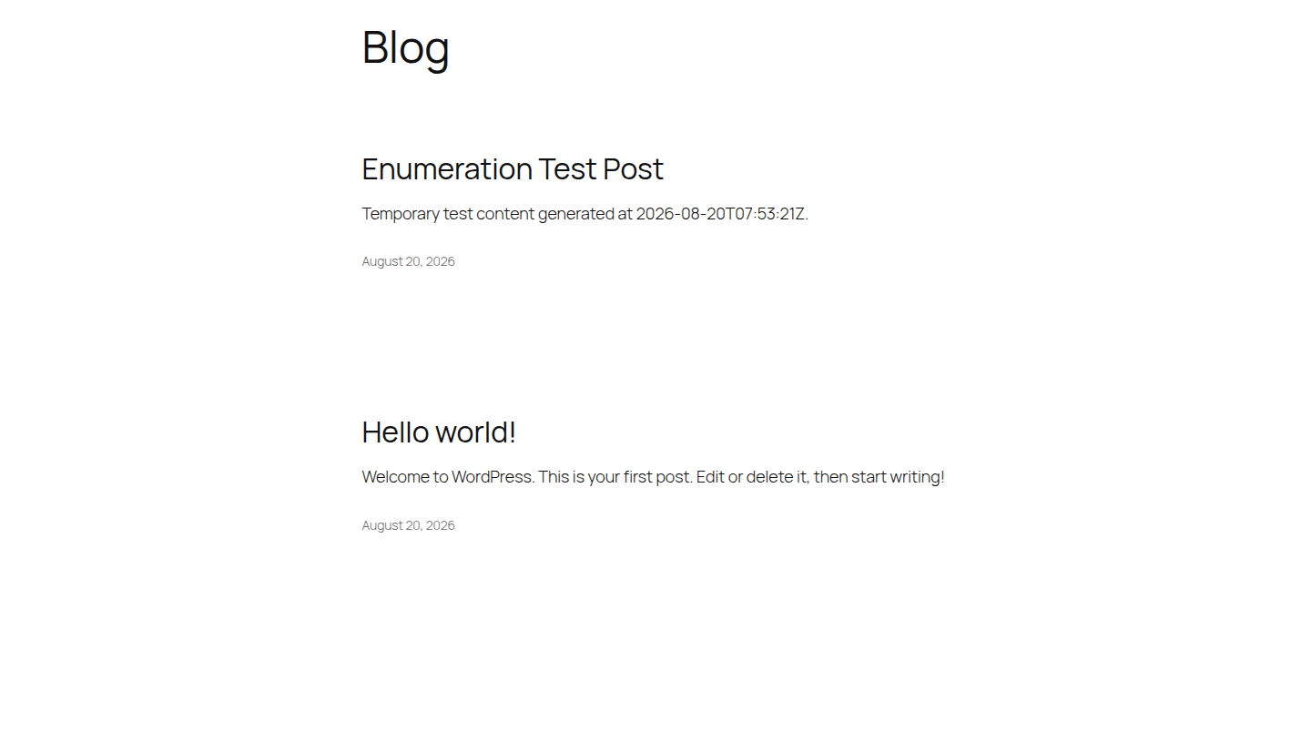 HTML page returned after the REST users route redirect