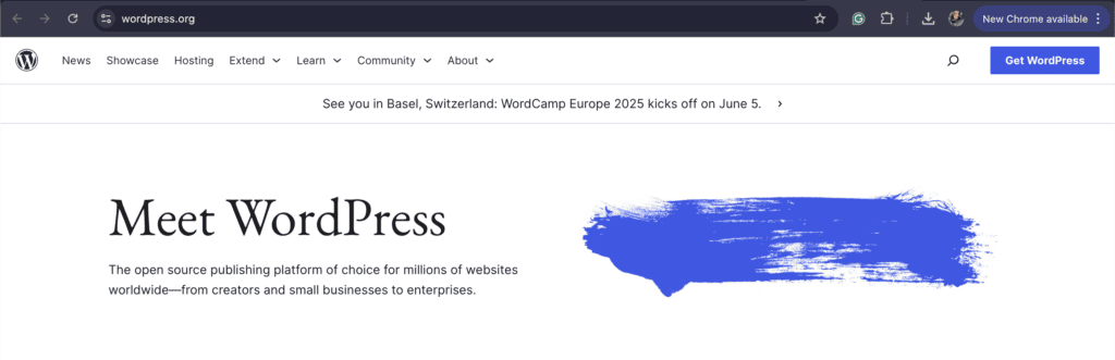 WordPress.org interface