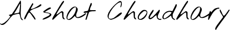 Akshat Choudhary's signature