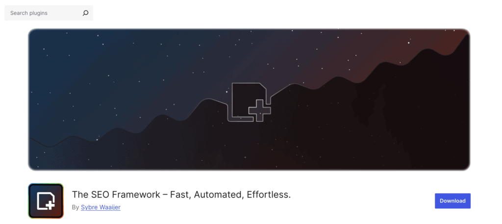 The SEO Framework plugin listing