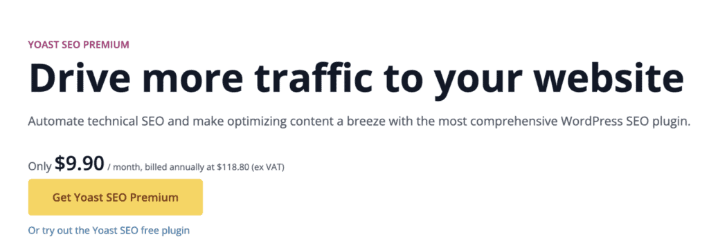 Yoast SEO pricing plans