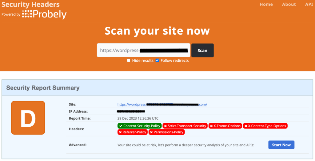 Content Security Policy configuration for website protection
