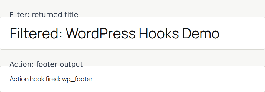 Live comparison showing a filtered title and an action footer notice
