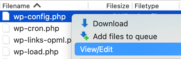 WordPress wp-config.php debug settings