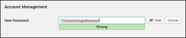 wordpress weak password