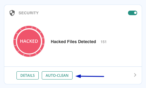 auto clean hacked files in malcare