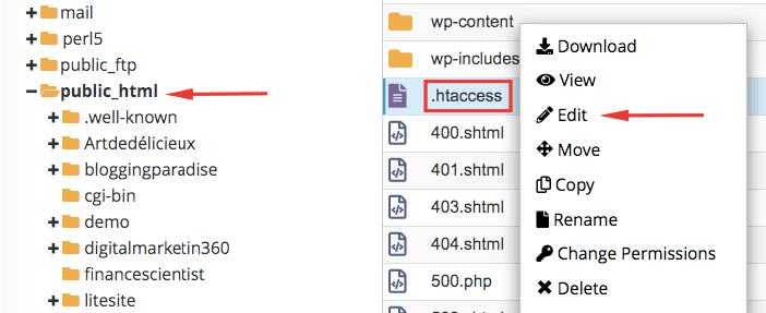 public html htaccess