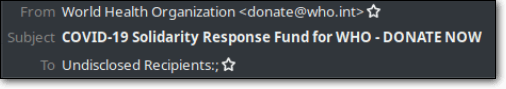 covid donation scam