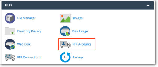 compte ftp cpanel