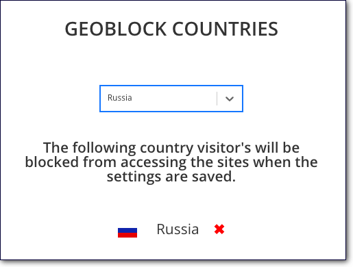 geoblock countries from accessing your WordPress site