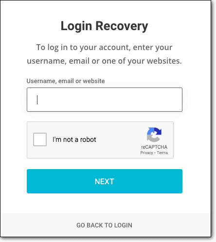 hosting login recovery