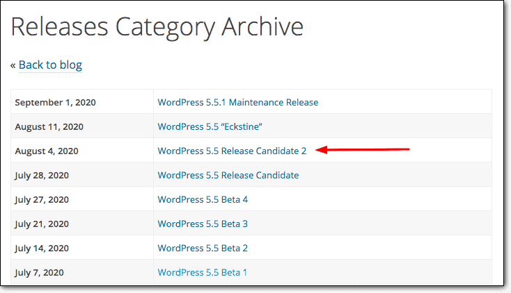 wordpress release archive