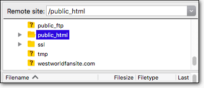 filezilla public_html