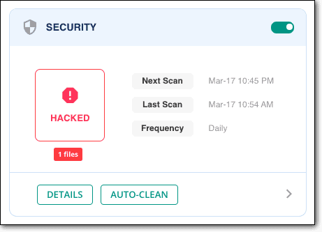 Confirm if you site is hacked using MalCare Scan