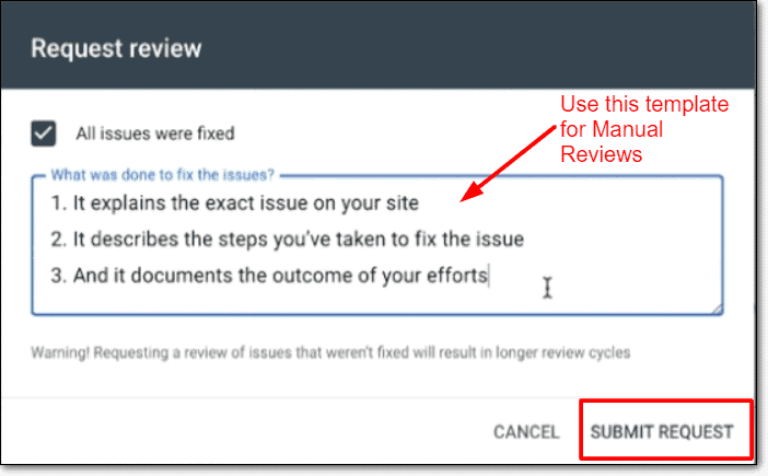 google review request