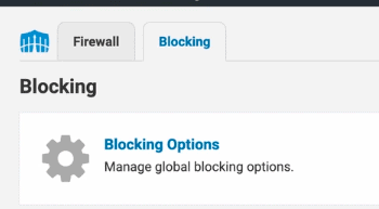 Blocking tab on Wordfence