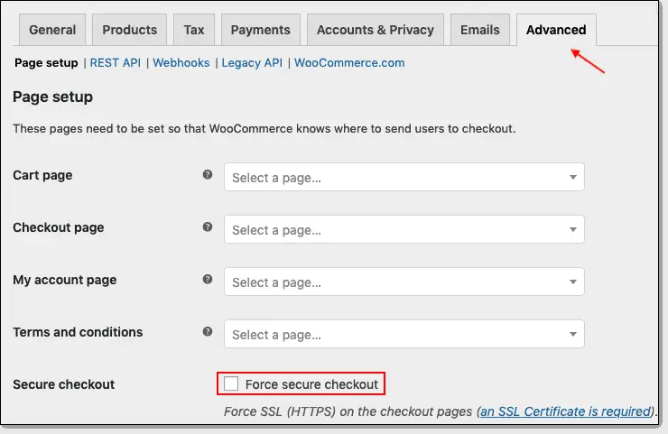 Force secure checkout
