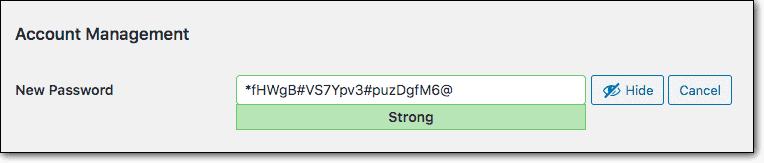 Strong password 