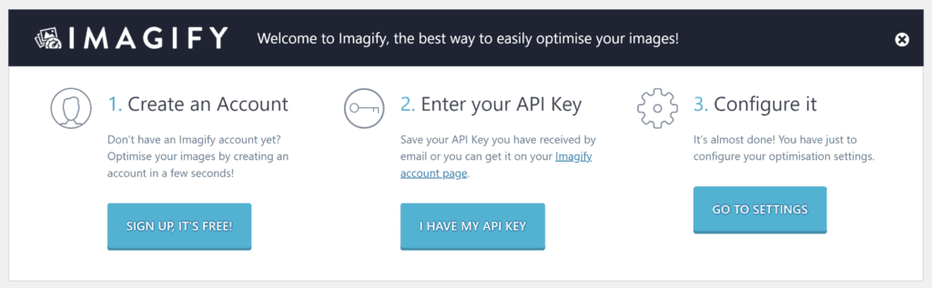 steps to create Imagify Account
