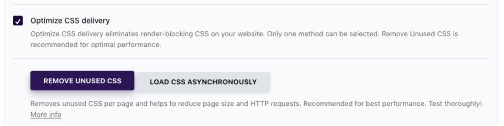 remove unused CSS in WordPress using WPRocket