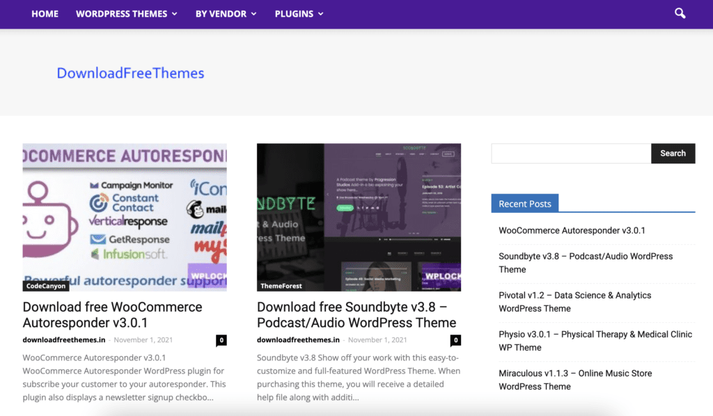 Website for nulled themes