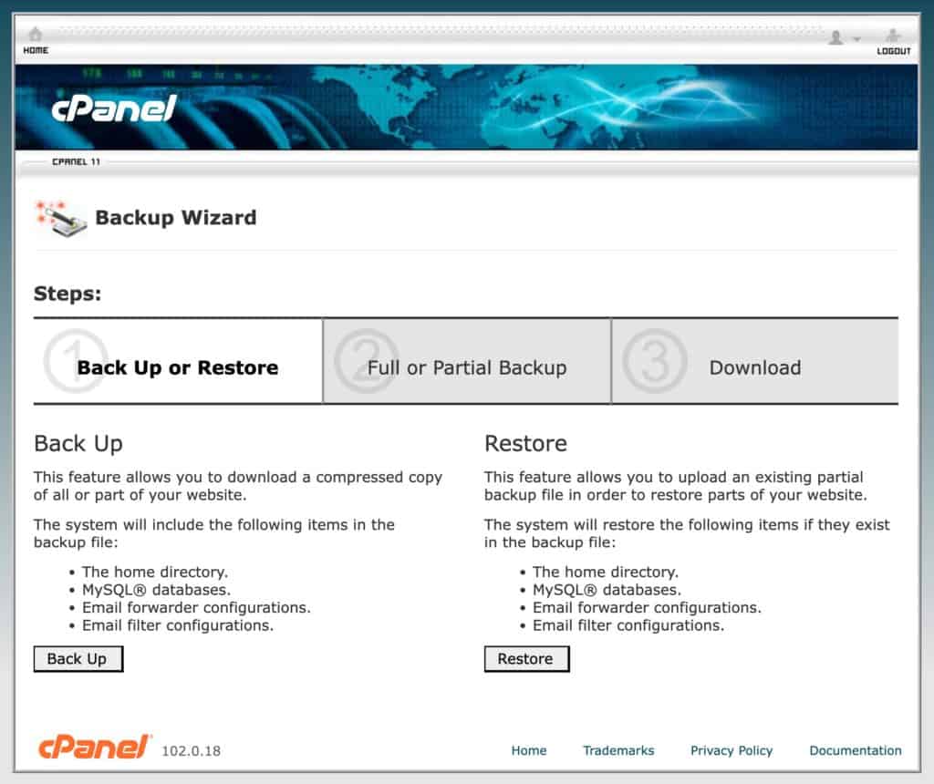 Backing Up in cPanel