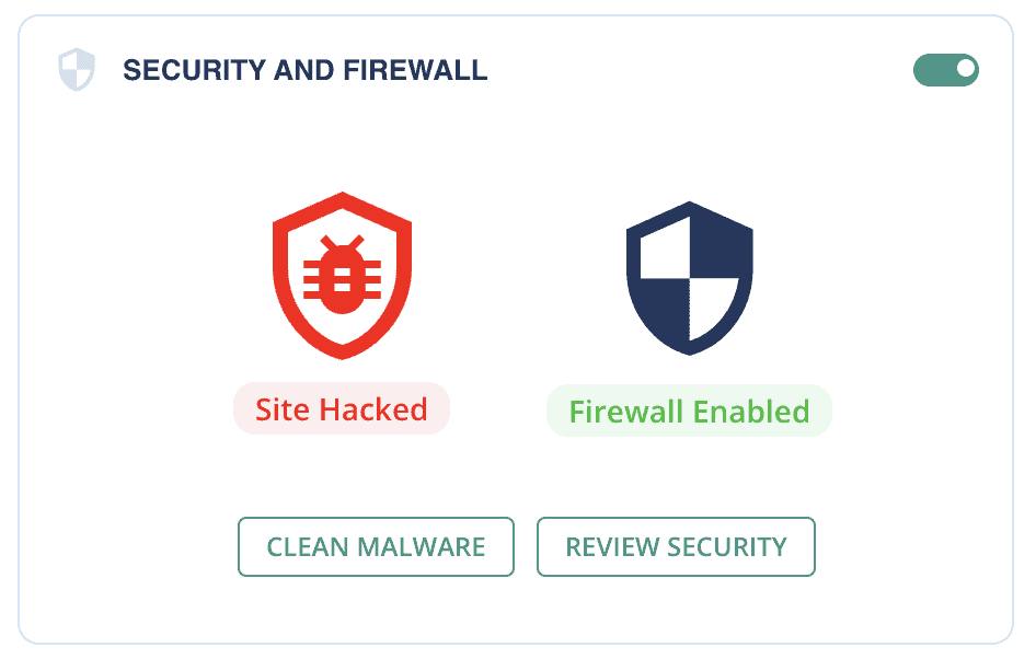 Security and firewall dashboard in MalCare