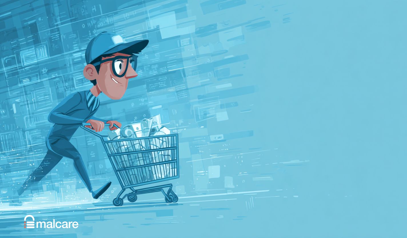 Illustration of an online store owner configuring a WooCommerce cart