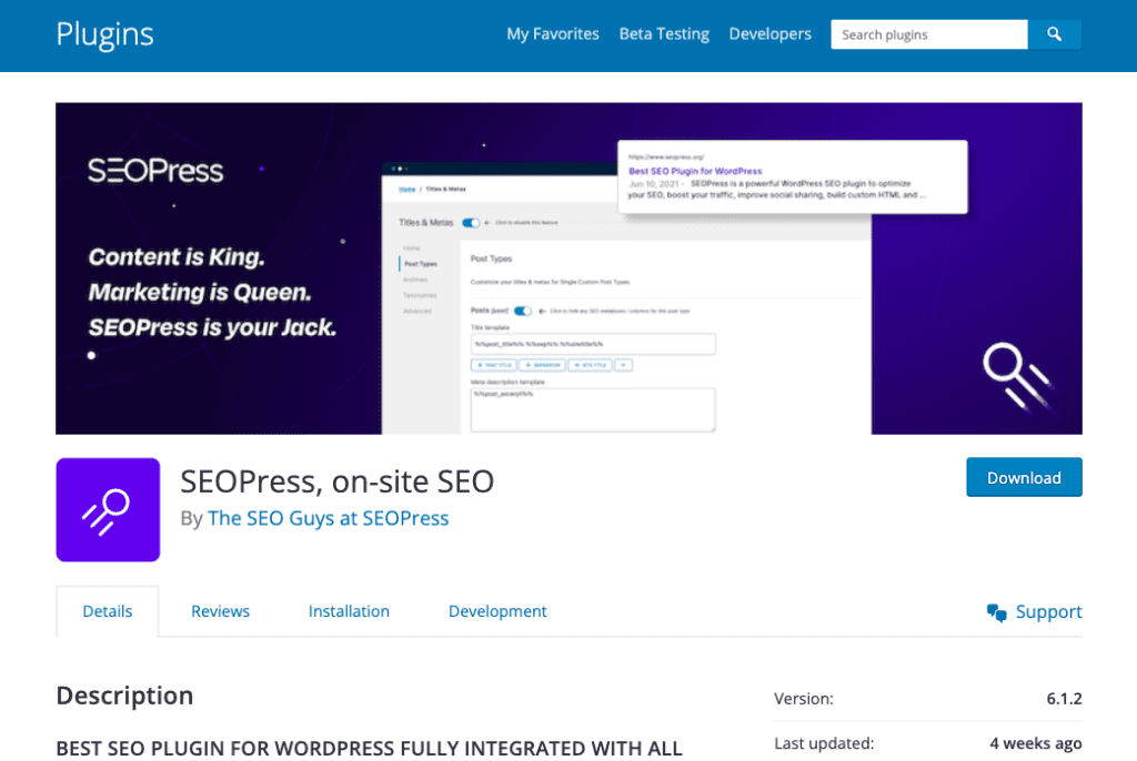 SEOPress WooCommerce SEO settings