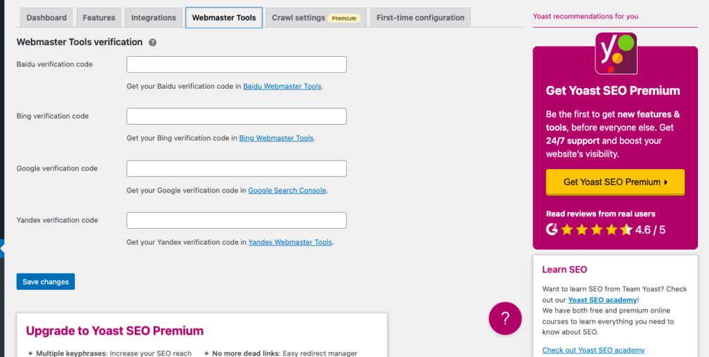 Yoast WooCommerce integration settings for product identifiers