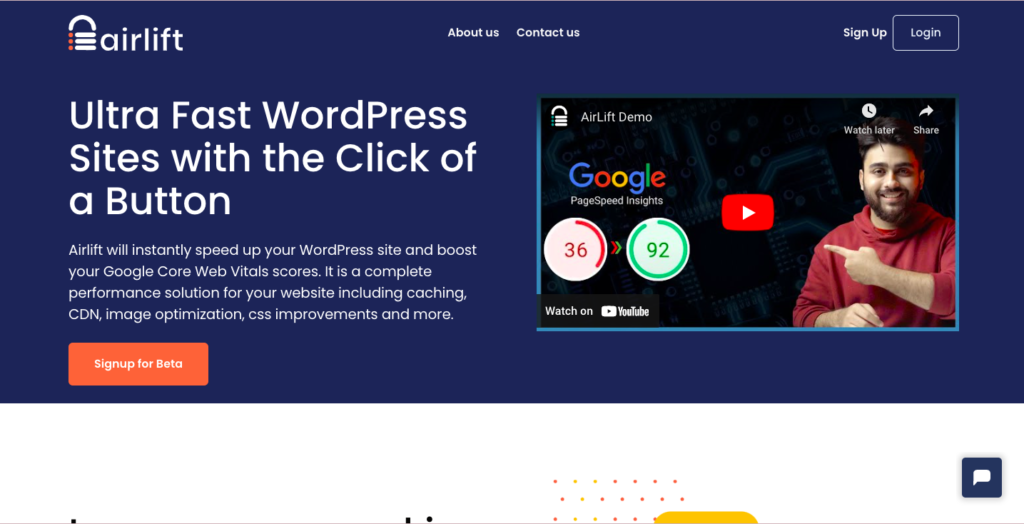 Airlift - Free WordPress speed plugin