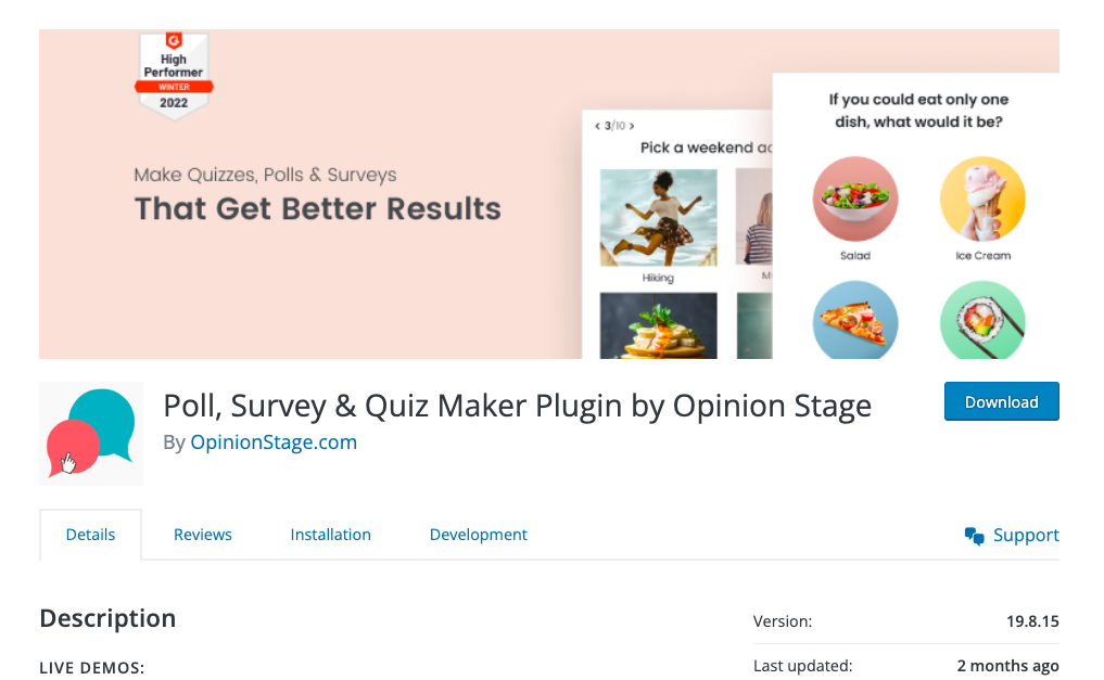 Poll, Survey, Form & Quiz Maker by OpinionStage
