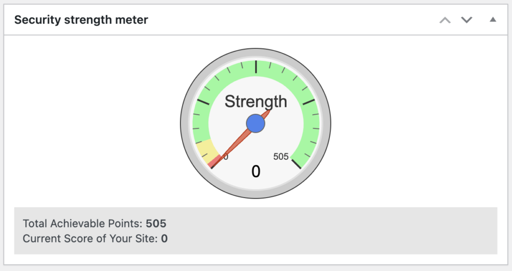 All in one WP security strength meter