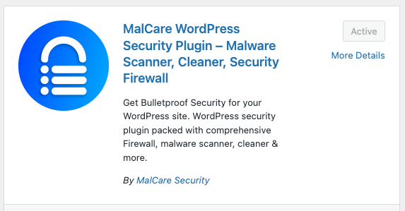 MalCare security plugin