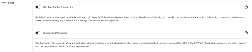 Solid Security two-factor authentication methods including mobile app and email