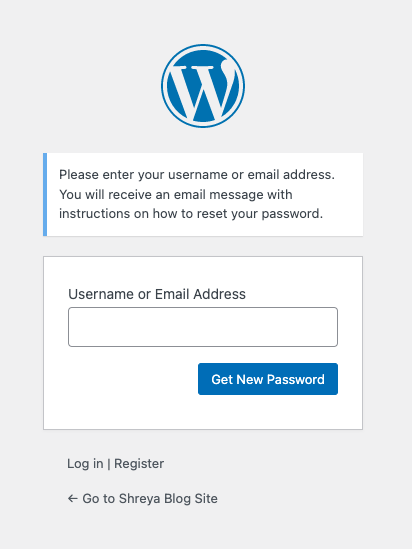 enter email address in password recovery page 