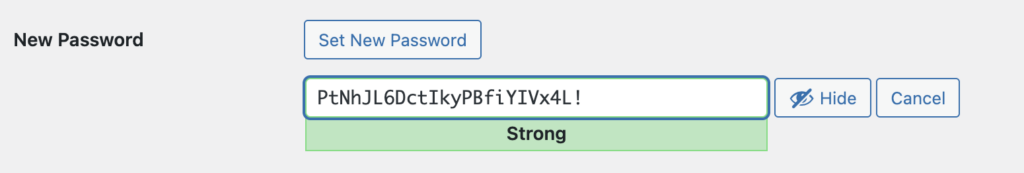 Strong generated password