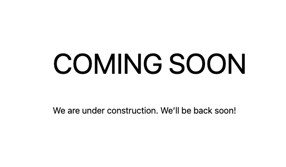 Coming-Soon page