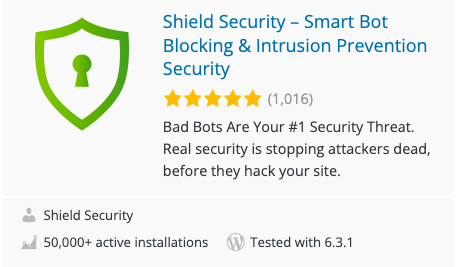 Shield Security plugin 