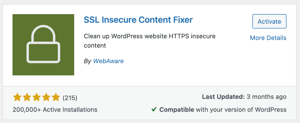 SSL Insecure Content Fixer Plugin