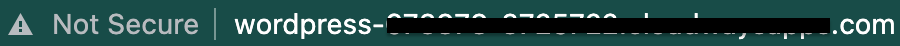 site not secure message