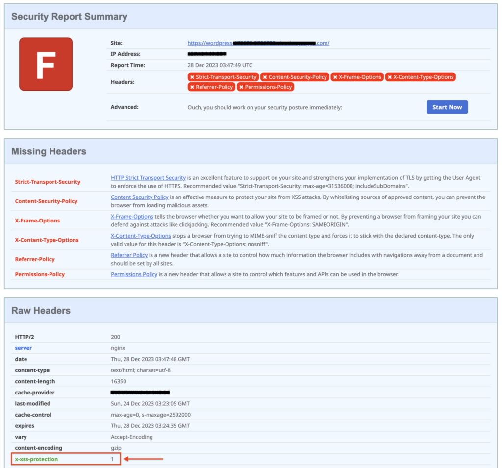 X-XSS Protection Header