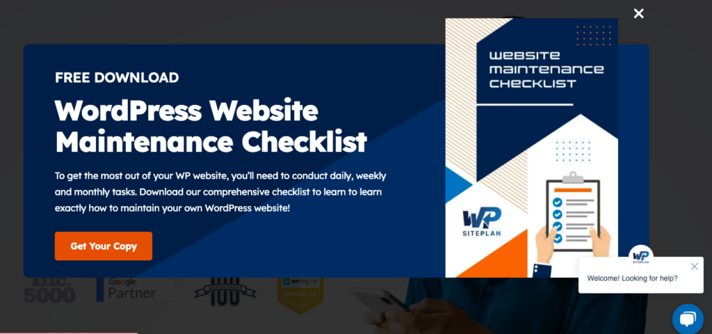 WP SitePlan WordPress maintenance checklist download