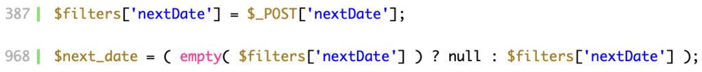 WP Activity Log plugin vulnerable code 1