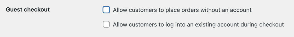 WooCommerce setting that requires customers to log in before purchasing