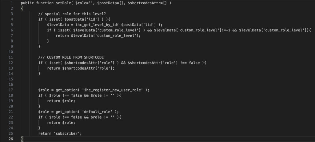 Vulnerable code