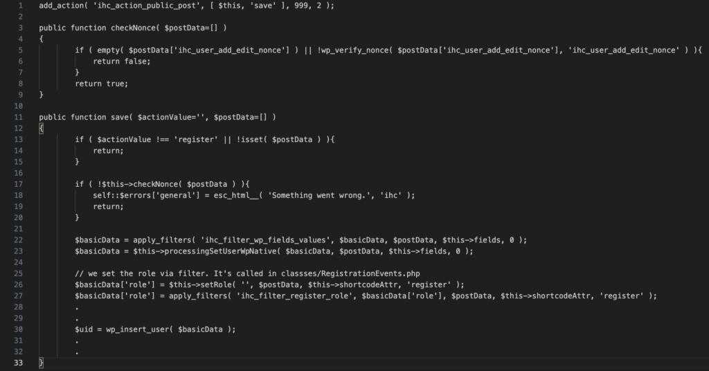 Vulnerable code 2