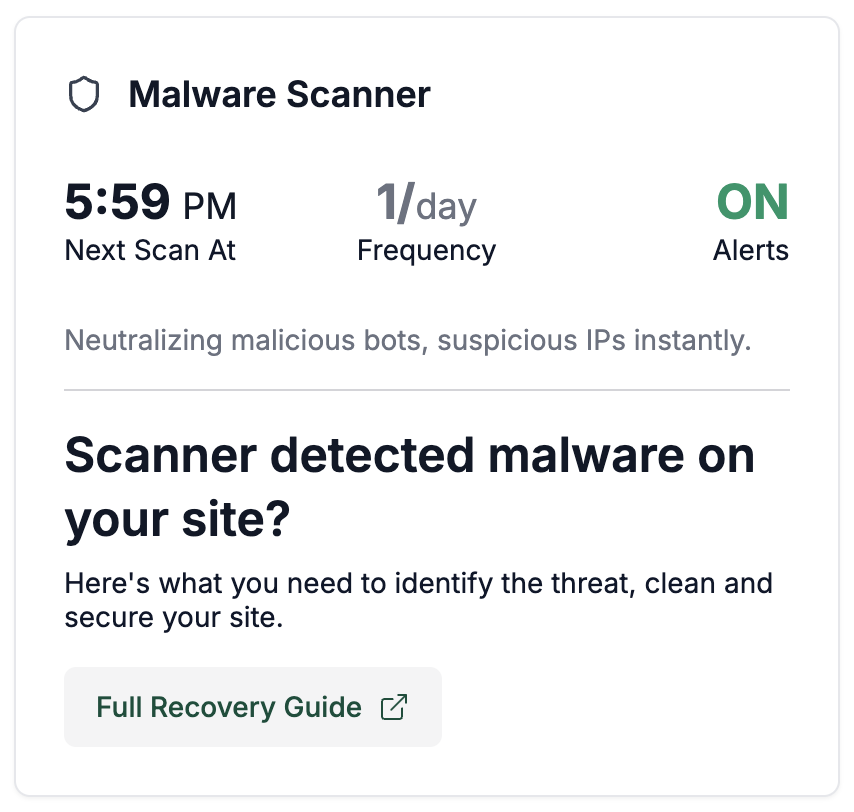 MalCare wordpress malware scanner